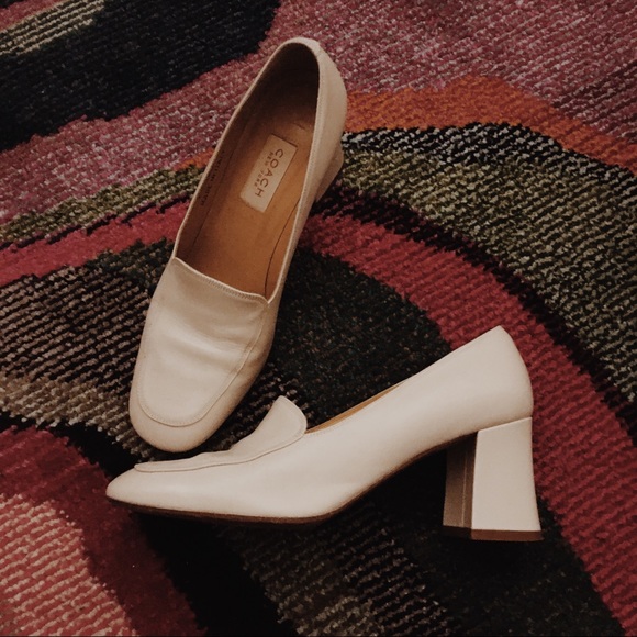 Coach Shoes - Coach Cream Loafers